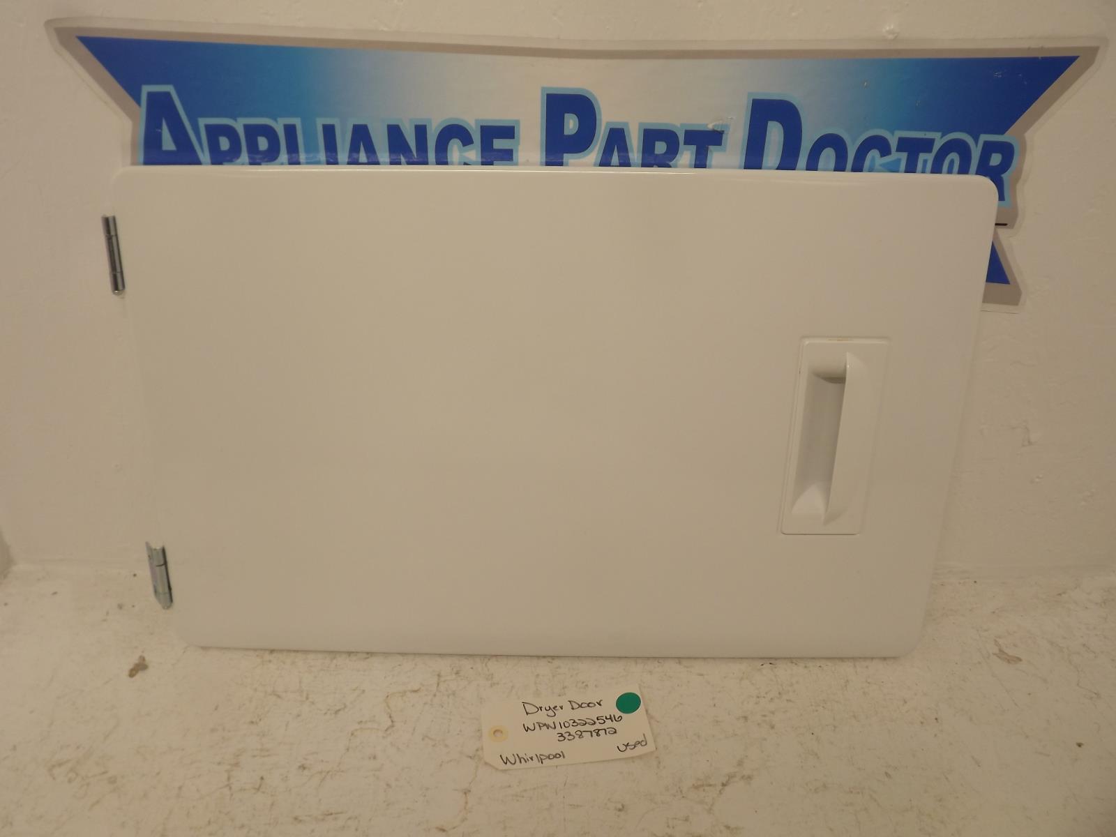 Whirlpool Dryer WPW10322546 3387872 Dryer Door Used Whirlpool Dryer WPW10322546 3387872 Dryer Door Used